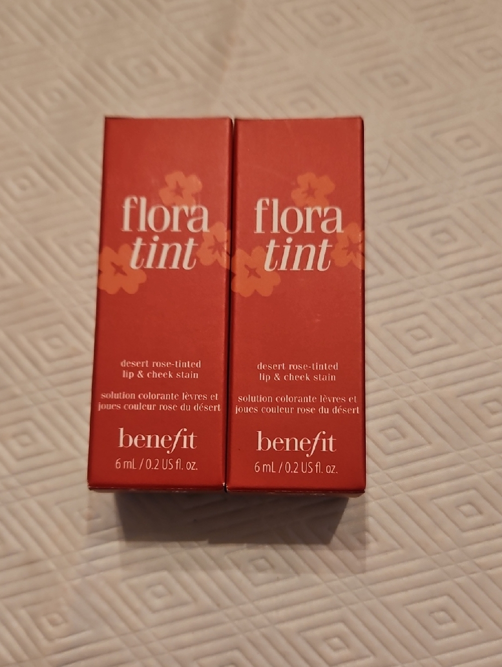 Benefit Flora Tint Desert Rose Lip & Cheek Stain Duo - x 2